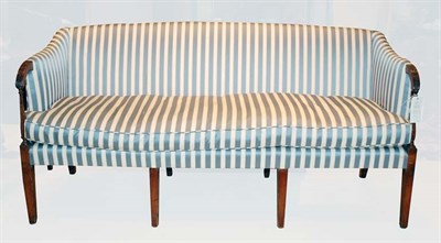 Lot 2247 - Federal Style Mahogany Upholstered Settee The...