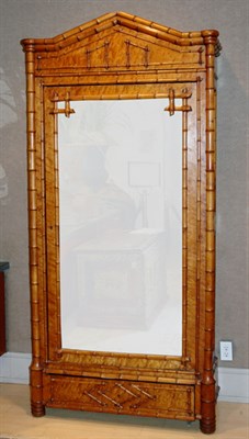 Lot 4195 - Victorian Bamboo Style Armoire Height 7 feet 3...