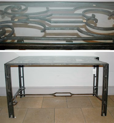 Lot 3232 - Iron Gate Console Height 36 inches, width 52...