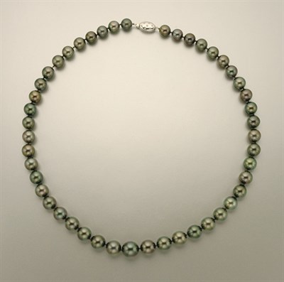 Lot 1298 - Black Cultured Pearl Necklace