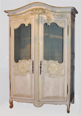 Lot 3618 - Provincial Louis XV Style Painted Armoire...