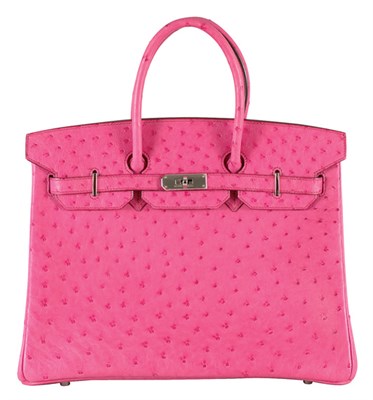 Lot 326 - Hermes Cyclamen Ostrich Birkin Bag French,...