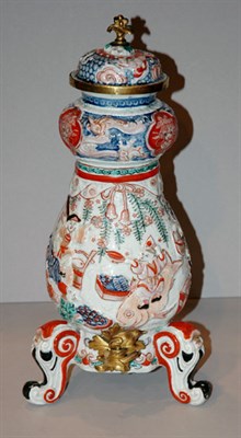 Lot 1174 - Gilt-Metal Mounted Imari Porcelain Urn Height...