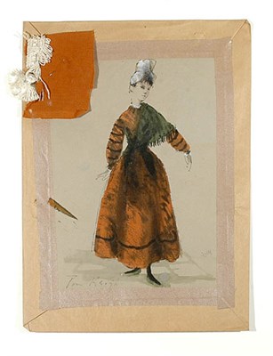 Lot 383 - Tom Keogh Costume Design with Swatches Gouache...