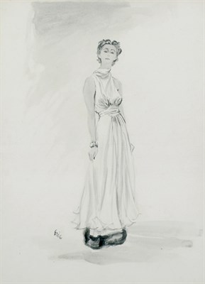 Lot 375 - Eric Carl Ericson Woman in White Dress 1950s...
