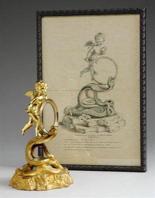 Lot 628 - Victorian Gilt-Bronze Figural Desk Article Mid...