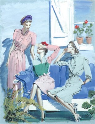 Lot 376 - RBW Willaumez Original Vogue Illustration...