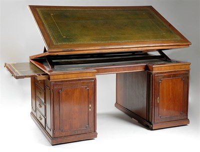 Lot 479 - George III Mahogany Architect's Partner's Desk...