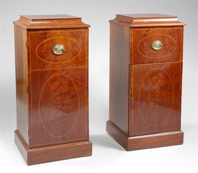 Lot 624 - Pair of George III Inlaid Mahogany Cellaret...