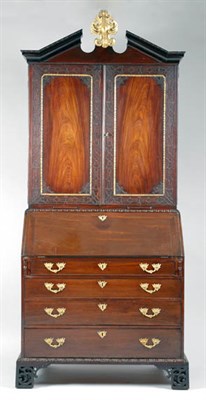 Lot 463 - George III Parcel Gilt Mahogany Bureau...
