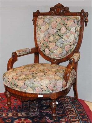Lot 4481 - Victorian Tapestry Upholstered Walnut Slipper...