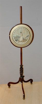 Lot 403 - Late George III Mahogany Pole Screen Early...