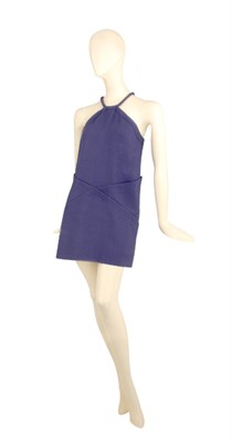 Lot 81 - Rudi Gernreich Blue Linen Halter Dress...