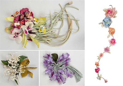 Lot 247 - Group of Millinery Flowers 1930s - 1950s...