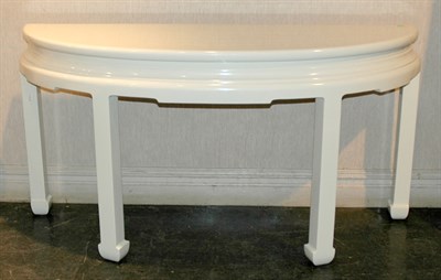 Lot 235 - Karl Springer White Lacquered Console Height...