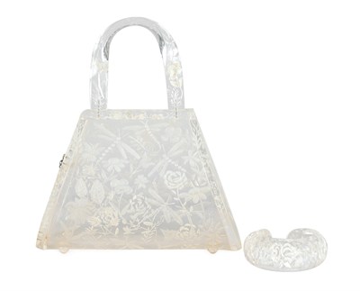 Lot 302 - Joyce Francis Spiral Meadow Acrylic Bag and...