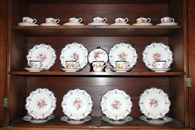 Lot 489 - Royal Worcester Porcelain Dessert Service...