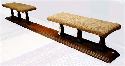 Lot 1137 - Georgian Style Upholstered Walnut Double Fire...