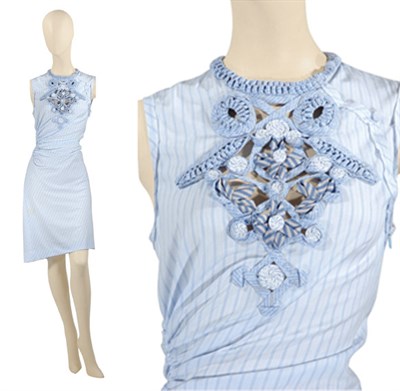 Lot 156 - Prada Asymmetrical Shirting Passementerie...