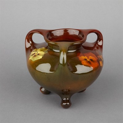 Lot 345 - Weller Louwelsa Pottery Vase Of squat globular...