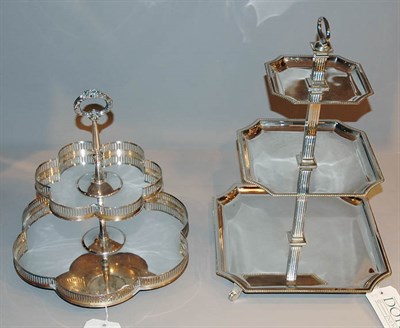 Lot 1251 - Two Neoclassical Style Silver Plated Cake...