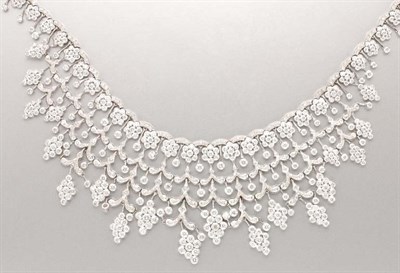 Lot 1447 - Diamond Bib Necklace