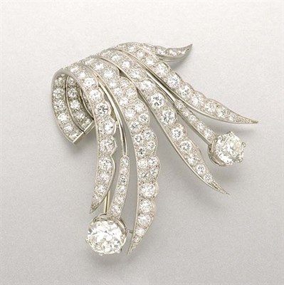 Lot 1474 - Diamond Clip Brooch