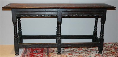 Lot 1126 - Jacobean Style Walnut Bench Length 46 inches.