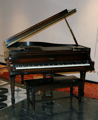 Lot 1141 - Brambach Mahogany Baby Grand Piano with Bench...
