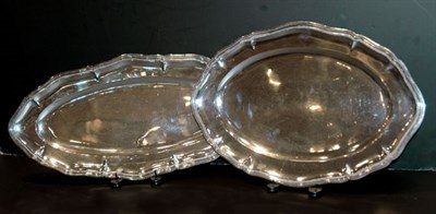 Lot 1248 - Three Asian Silver Trays Comprising a pair of...