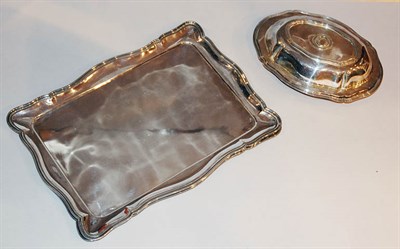 Lot 1247 - Pair of Asian Silver Rectangular Trays;...