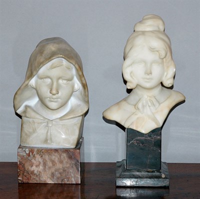 Lot 1151 - Two Marble Busts of Children Height of taller...