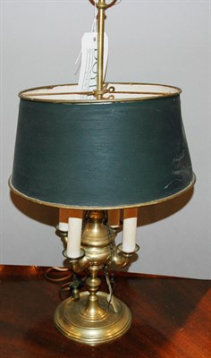 Lot 1160 - Neoclassical Style Brass Oil Lamp With Tole...