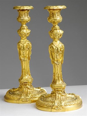 Lot 470 - Pair of Louis XVI Style Gilt-Bronze...