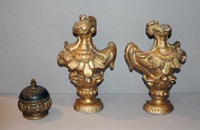 Lot 1201 - Three Pairs of Carved Gilt-Wood Finials