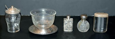 Lot 1279 - Miscellaneous Group of Silver Mounted Etched...