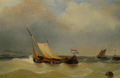 Lot 4024 - Jacob ten Hagen Dutch, 1820-1880 MARINE SCENES:...