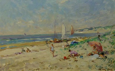 Lot 4042 - Niek van der Plas Dutch, b.1954 BEACH SCENE...