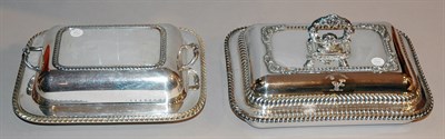 Lot 1244 - Group of Eight Silver Plated Covered Entree...