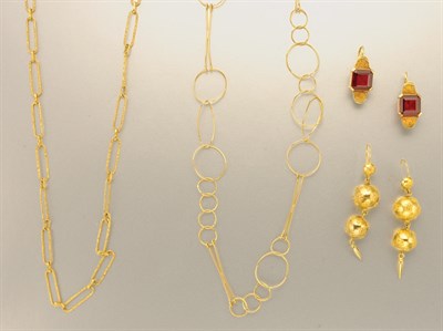 Lot 1323 - Group of Gold Jewelry