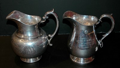 Lot 1270 - Two American Sterling Silver Pitchers Total...