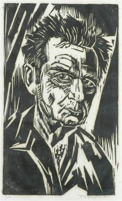 Lot 3133 - Werner Drewes SELF-PORTRAIT (R. 296) Woodcut,...