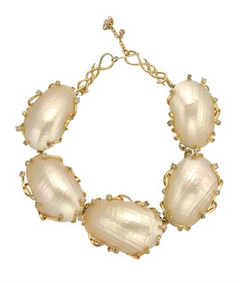 Lot 189H - Hattie Carnegie Mother-of-Pearl Shell Necklace...