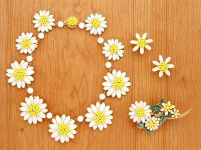 Lot 189B - Amourelle Enameled Daisy Suite American, 1960s...