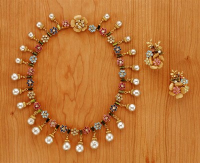 Lot 189C - Amourelle Necklace and Earclips American,...