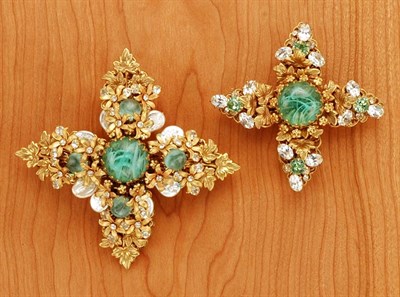 Lot 189F - Two Amourelle Gilt-Metal Cross Pins American,...