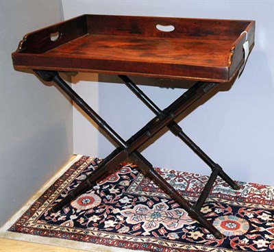 Lot 203 - Georgian Style Mahogany Butler's Tray Table on...