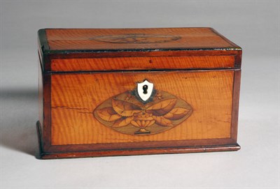 Lot 260 - Victorian Marquetry Inlaid Mahogany Tea Caddy