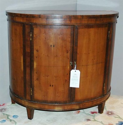 Lot 4108 - Georgian Style Mahogany Demilune Cabinet...