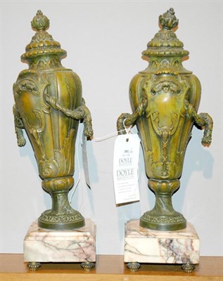 Lot 301 - Pair of Louis XV Style Gilt-Metal Urns Each of...